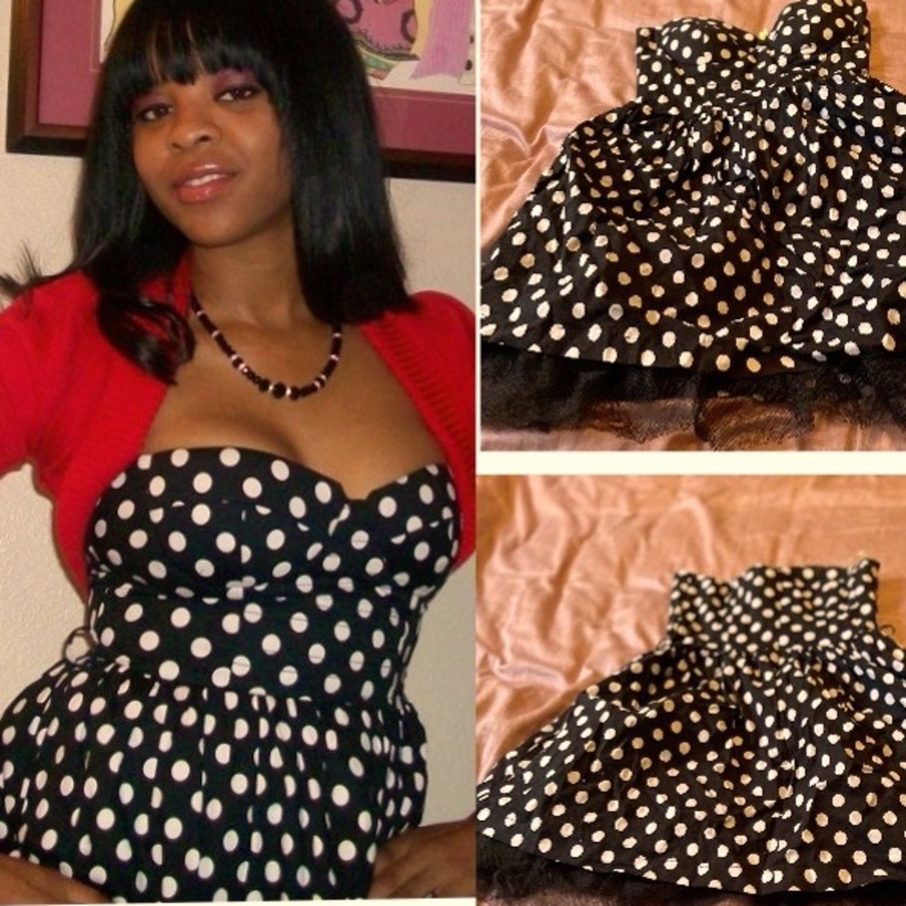 Cute polka dot dress flirty fun